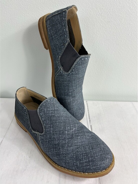 Hush Puppies Shoes - Hush Puppies Womens Chardon Slip Ons Size 7 W Color-Blue Chambray Denim Suede